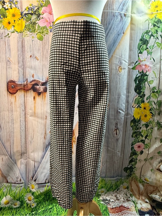 Madison Pants - 709-Madison Black and White Gingham Pants